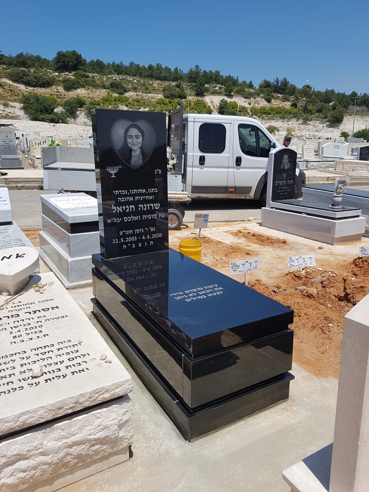 מצבת גרניט שחור מפוארת